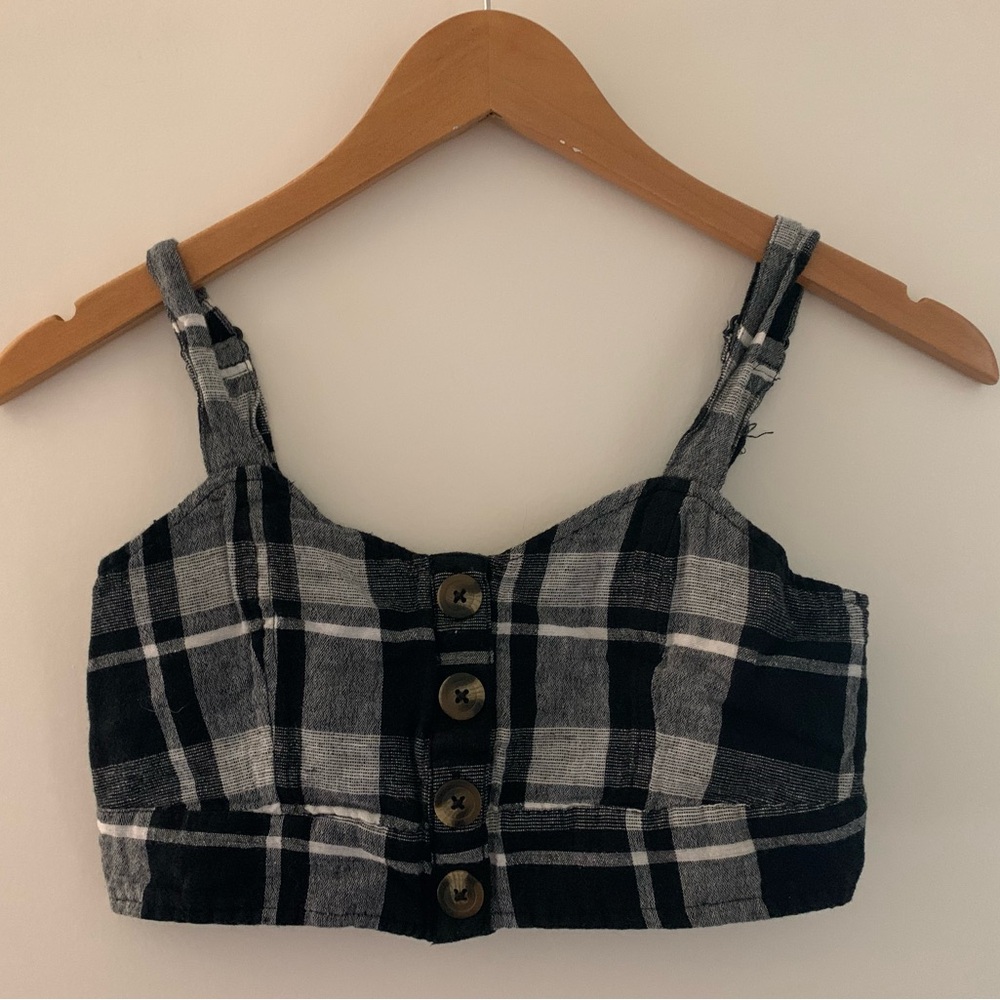 American eagle plaid too size xs